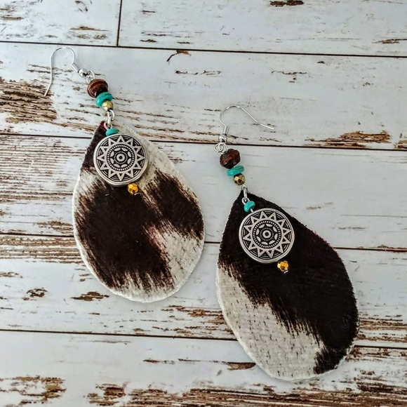 Jewelry - Southwestern Cowhide Earrings